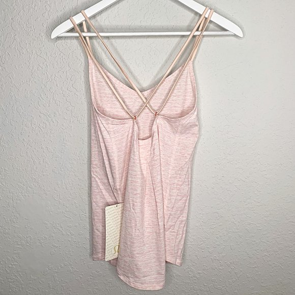 Lululemon Breezy Tank in Parallel Stripe Heathered Parfait Pink - Picture 7 of 10